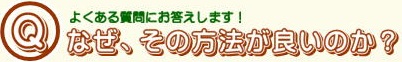 なぜ、その方法が良いのか？